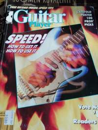 Guitar Player Sept. 87. Speed, how to get it, how to use it..Gatefold poster