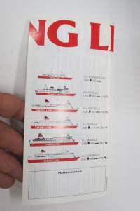 Vikinglinja (Viking Line) aikataulu &amp; hinnat 1.5-30.9.1995 -shipowner´s timetable for the ferry traffic between Finland and Sweden