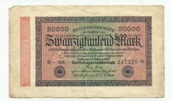 Saksa 20 000 markkaa 1923 seteli