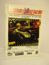Alastaro Road Racing 22.-23.5.1993 Jarno Saarisen muistokilpailu -käsiohjelma - RR race program - Jarno Saarinen Memorial