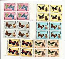 Belitze perhosia postimerkki 6x4 = 24  ** postituore ulkomainen postimerkki