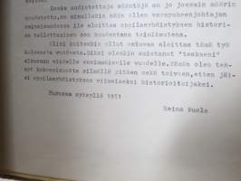 Turun Teknillinen Koulu / Opisto - Toverikunta + Oppilaskunta, 1940-50-60 lukujen virallista materiaalia, 6-vuotishistoriikki , kenkälaatikollinen valokuvia