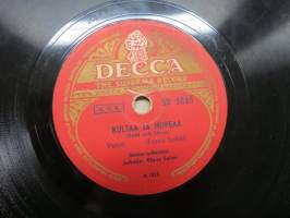 Decca SD 5035 Arne Hulpersin Viihdeorkesteri - Kuutamo Alsterilla / Kultaa ja hopeaa -savikiekkoäänilevy / 78 rpm record