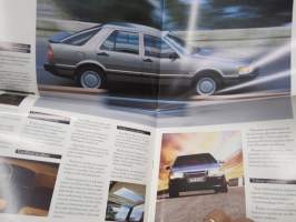 Saab 900 / 900c, 900i, 900 Turbo, Cabriolet, 900 Turbo 16 Aero, 9000i  16, 9000 Turbo 16 1988 -myyntiesite, tabloid-koko / sales brochure