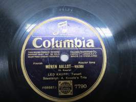Columbia 7790 Leo Kauppi Meren aallot / Oi, tyttö tule -savikiekkoäänilevy / 78 rpm record