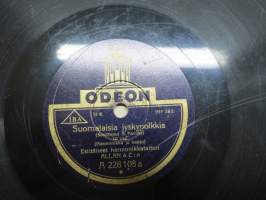 Odeon A 228108 a Allan &amp; C:o Suomalaisia jyskypolkkia / Meidän kylän masurkka - savikiekkoäänilevy / 78 rpm record