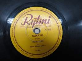 Rytmi B 6171 Metro-tytöt ja Toivo Kärjen yhtye Taikayö / Metro-tytöt ja rytmi-orkesteri Odotin Pitkän Illan - savikiekkoäänilevy / 78 rpm record
