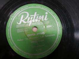 Rytmi R 6204 Veikko Tuomi sekä Rytmi-orkesteri Varjorinteen Kukka / Orvon Kyynel -savikiekkoäänilevy / 78 rpm record