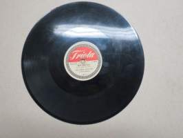 Triola T 4206 Olavi Virta ja Triola-orkesteri Laulellen, valssi / Seija Lampila Billy boy, foksi - savikiekkoäänilevy / 78 rpm record