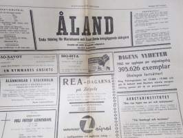 Åland 3.2.1966, mm. Frej Liewendahls dödsannons och dödsfall-skrivelse, Åland utan färjförbindelser i dag, Arbetet i Saltviksmejeriet läggs ned, osv.