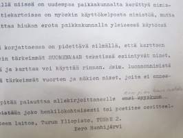Kemijärvi -Suomenmaa-hakuteoksen uuden laitoksen nistönkeruu - ohjekirje, karttapohja 1960-luvulta