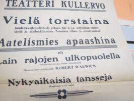 Teatteri Kullervo - Aatelismies apaashina - Nykyaikaisia tansseja (Ragtime a la carte) - Tuhkimo (Norma Talmadge) -elokuvajuliste / movie poster