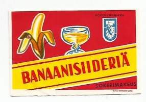 Banaanisiideriä -  juomaetiketti