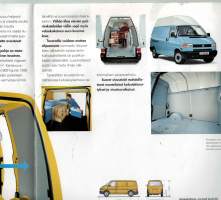Volgswagen transporter myyntiesite 5/ 98. Avolava, umpipaketti auto, Kombi ikkunallinen paketti auto,Doppeli, avolava ja kuusi  henkilöä.