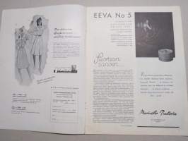 Eeva 1940 nr 5 kansikuva Pikkulotta Maija Halli, joka sai ranskalaisen pikkutytön lähettämään mitalin, Ylioppilasäiti ja -tytär kertovat, Vihittyjä, ym.
