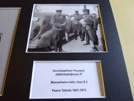 Paavo Talvela, Mannerheim-ristin ritari, valokuvat, paspiksen koko A4. Jääkäripataljoona 27, esim. lahjaksi. Myös muita Mannerheim-ristin ritareita, kysy.