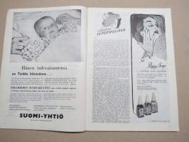 Eeva 1954 nr 11 Kauniin kodin luovat sen värit ja tekstiilit, Yksinäisiä iltoja, Harrivesien välkettä, Lapsia vankilan varjossa, V-linjaa ja dandykampauksia, ym.