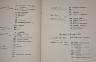 Suomen taiteilijain näyttely II 1914.   Luettelo