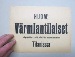 Värmlantilaiset, Tor Weijden &amp; Anna Nilsson, elokuvateatteri Titania -elokuvajuliste / movie poster