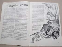 Eeva 1944 nr 8 kansikuva Lucia Nitovitova, Waac-sotilaana Etelämeren sotanäyttämöllä, Tanssijattaren romanttiset vaheet, Itkien iloitsee Unkarilainen, ym.