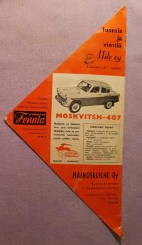 Moskovan suuri SIRKUS Messuhallissa -ohjelma esite. Suomen ensimmäinen vierailu 1960