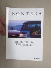 Opel Frontera -myyntiesite / sales brochure