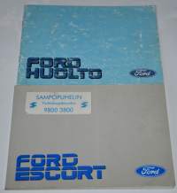 Ford Escort omistajan käsikirja + huoltokirja 1989