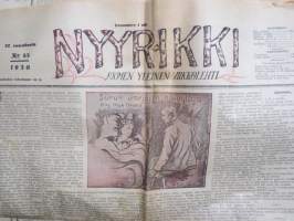 Nyyrikki - Suomen yleinen viikkolehti 1936 nr 43 -ajanvietelehti
