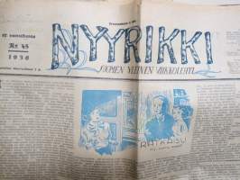 Nyyrikki - Suomen yleinen viikkolehti 1936 nr 45 -ajanvietelehti