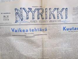 Nyyrikki - Suomen yleinen viikkolehti 1936 nr 37 -ajanvietelehti