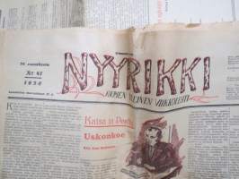 Nyyrikki - Suomen yleinen viikkolehti 1936 nr 47 -ajanvietelehti