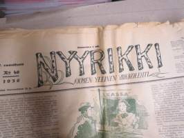 Nyyrikki - Suomen yleinen viikkolehti 1936 nr 46 -ajanvietelehti