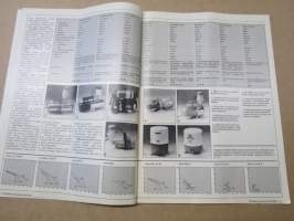 Tekniikan Maailma 1986 nr 9 B, Ovet autoille, Mökin sähköt, vesipumppuja, seinät &amp; katot, Öljyliekki lämmittää, Puolitoista kerrosta paalujen varaan, ym.