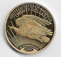 USA  20 Dollars 1933  replica &quot;Copy&quot;  proof  kullattu ei kultaa