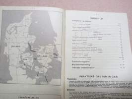 Danske Statsbaner - Färger 1971 - aikataulut, Tanskan  rautateitten lautta-aikataulut