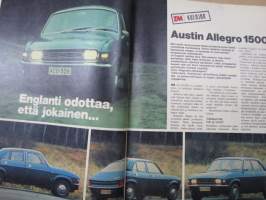 Tekniikan Maailma 1974 nr 20, Suksi on öljypuusta, Kaitakameraa ensi vuodelle, On jälleen aika valita Vuoden auto, Vanhassa vara parempi, Austin Allegro 1500, ym.
