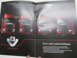 Scania - V8 mallisto - Voimaa ja tyyliä -myyntiesite / sales brochure