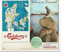 Carlsberg esite ja Copenhagen kartta 1967