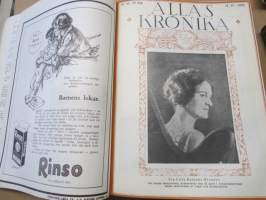 Allas Krönika - Illustrerad Veckoskrift 1925 -inbunden årgång / sidottu vuosikerta / annual volume