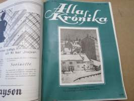 Allas Krönika - Illustrerad Veckoskrift 1927 -inbunden årgång / sidottu vuosikerta / annual volume