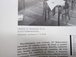 Lassila &amp; Tikanoja Oy - uusi konttorirakennus Etelä-Esplanadikatu 18, arkkitehti J.S. Sirén, 1936 -rakennuksen esittely interiööreineen mm. Ravintola Presto