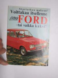 Voittakaa oma Ford -tai vaikka kaksi - Yhtyneet Kuvalehdet -tilauskilpailu - Ford Escort - 17M, Cortina -esite
