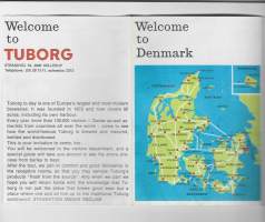 Tuborg esite ja Denmark / Copenhagen kartta 1960 l