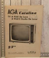 AGA Catalina,TV A 9561 De Luxe,A 9561 S Studio De Luxe käyttöohje-myyntiesite