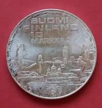 Hopeiset Suomen juhlarahat: 10 mk Yleisurheilun EM-kilpailut Helsingissä 1971