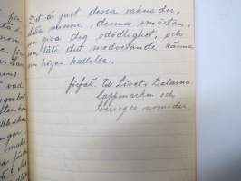 Anna - Tankar - kopierade tankar och skrivelser i ett häfte, troligen 20-talet