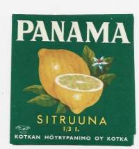 Panama Sitruuna,  juomaetiketti