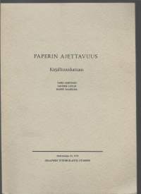 Paperin ajettavuus : kirjallisuuskatsausKirjaHenkilö Lehtonen, Tapio, ; Henkilö Levlin, Jan-Erik, Henkilö Saarelma, HannuGraafinen tutkimuslaitos 1974.