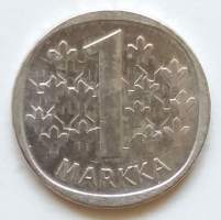 Suomen raha: 1 markka 1965. (Hopeamarkka)