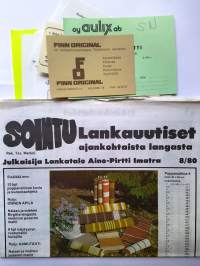 Sointu Lankauutiset 8/80 Lankatalo Aino-Pirtti Imatra ajankohtaista langasta